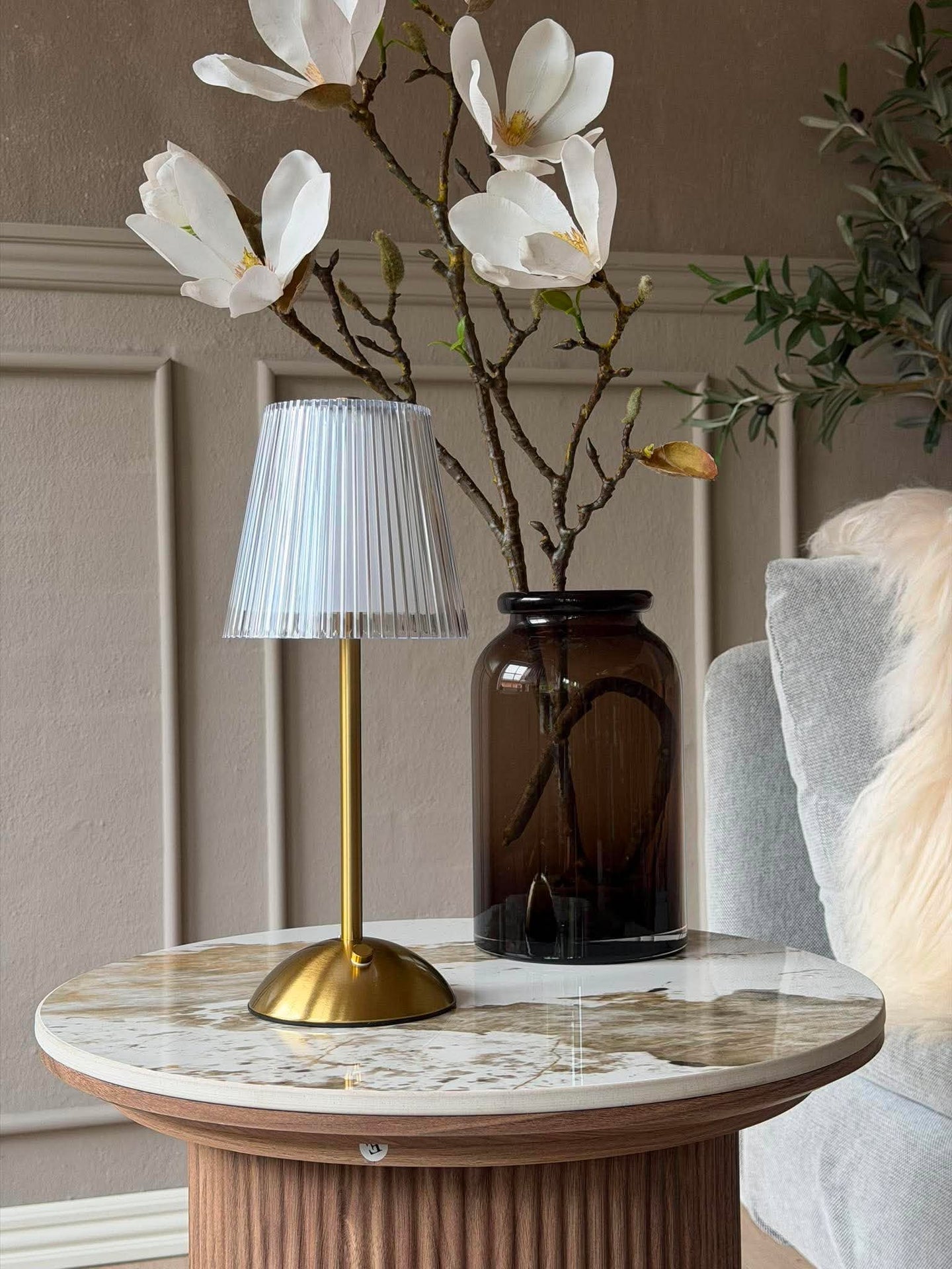 LED bordslampa GOLD - Set med 2 lampor