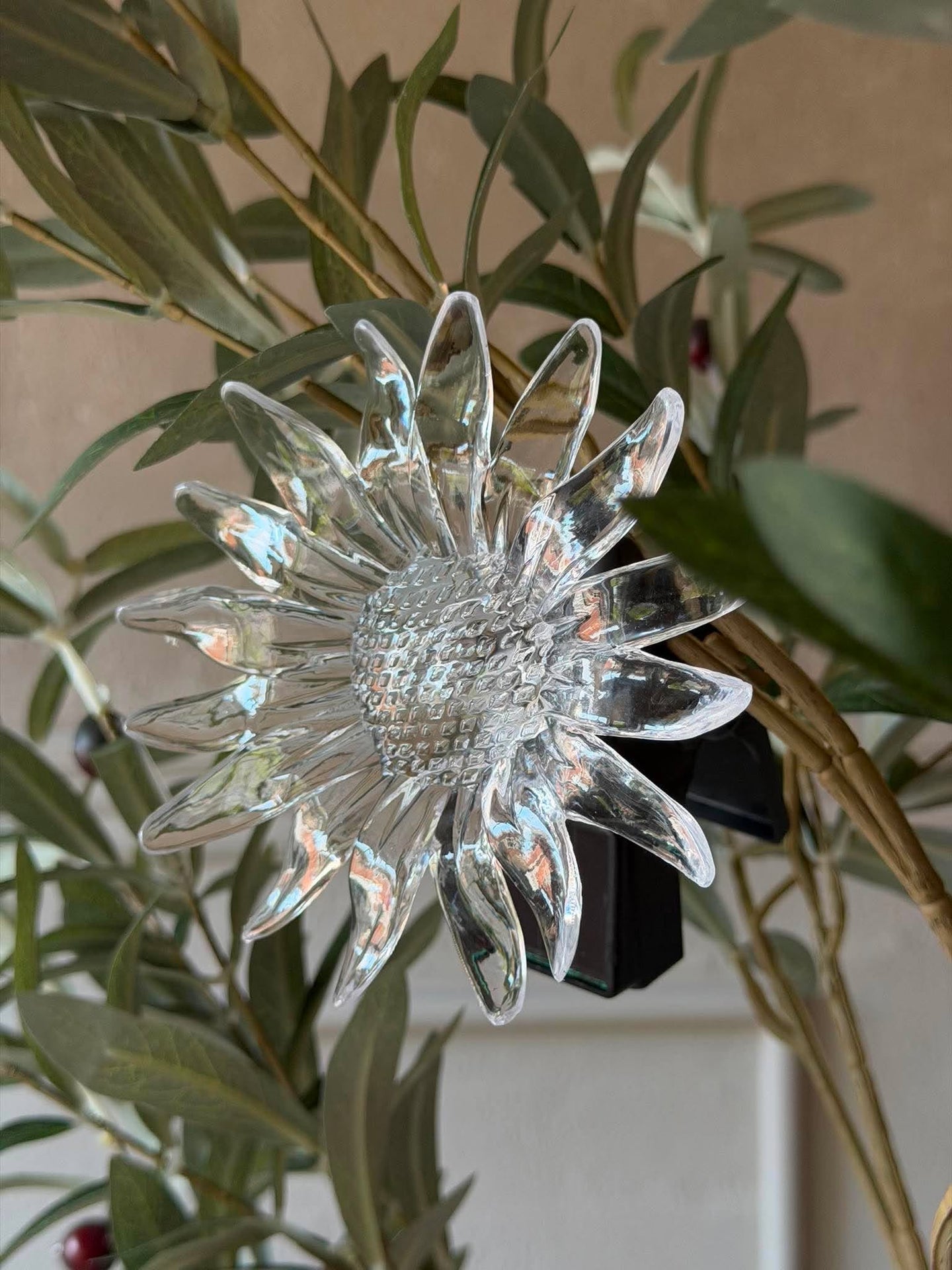Solar blomma på klämma - 2 st