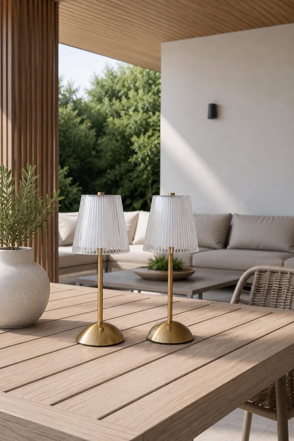 LED bordslampa GOLD - Set med 2 lampor