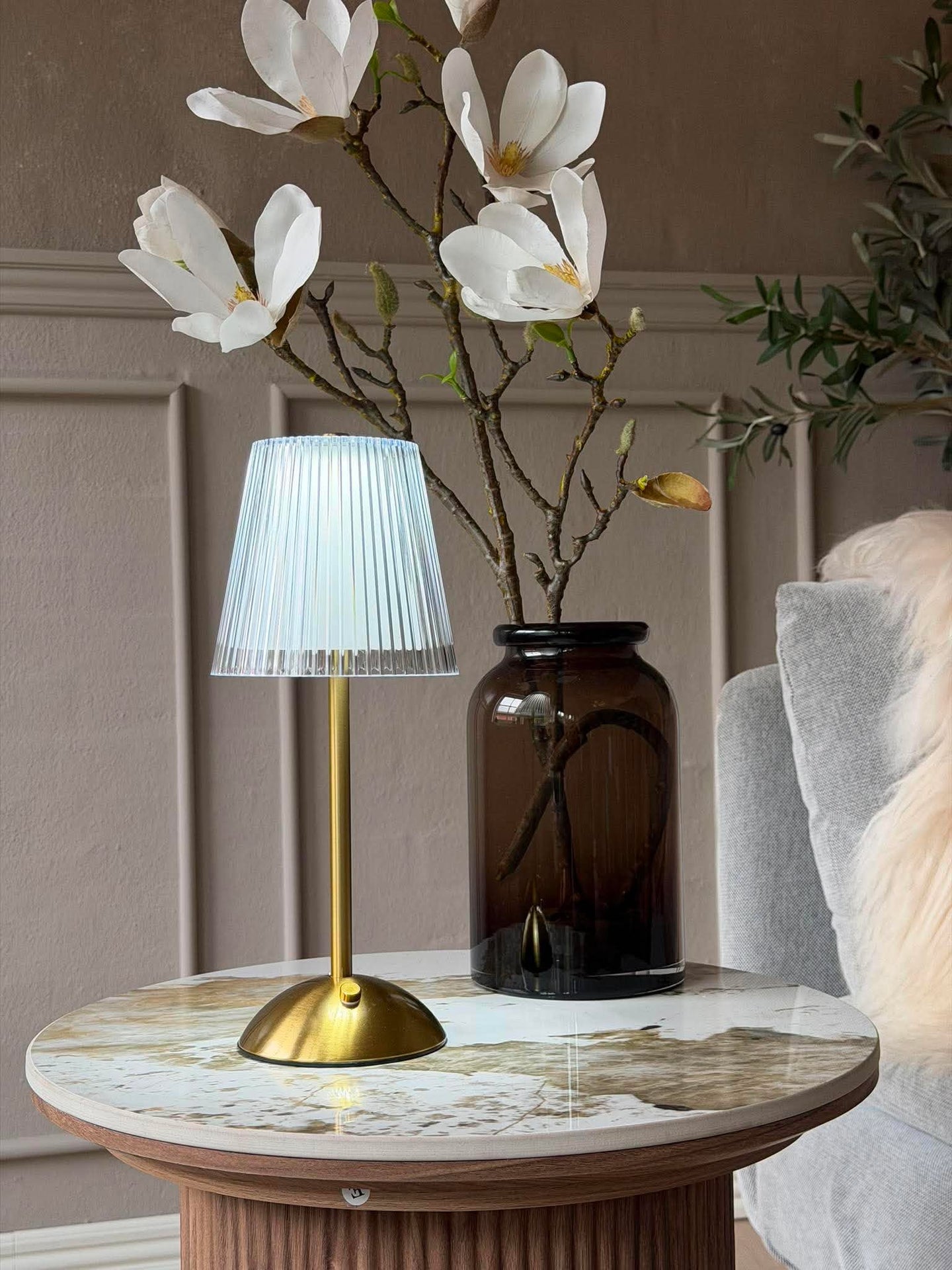 LED bordslampa GOLD - Set med 2 lampor