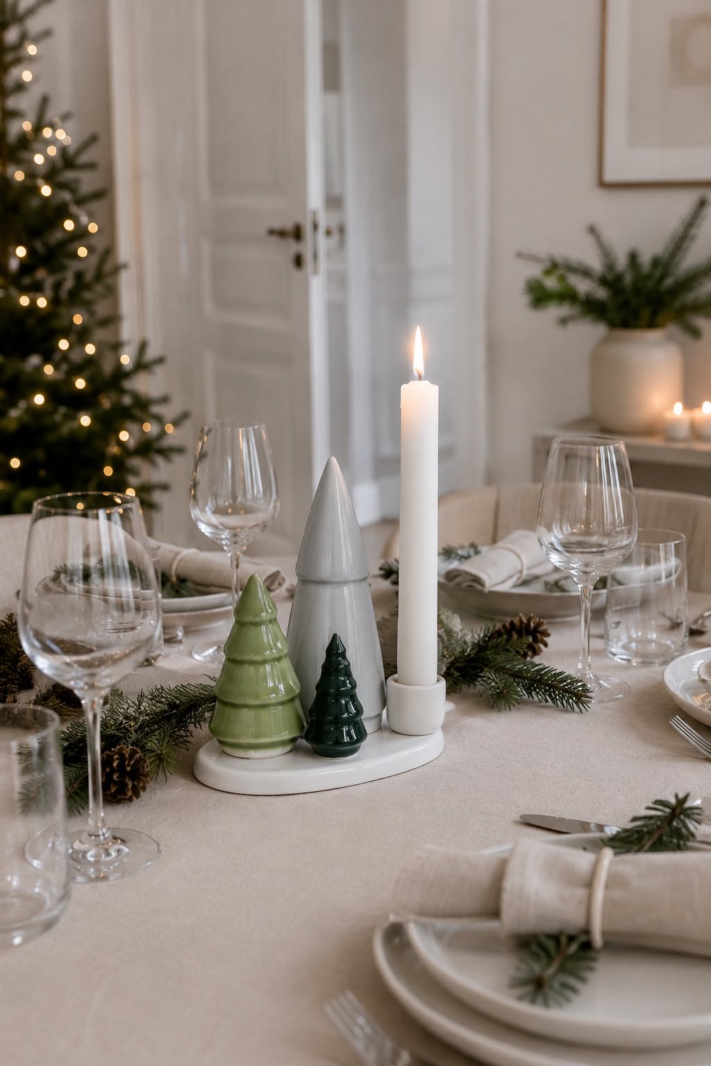 Ljusstake till kronljus - White