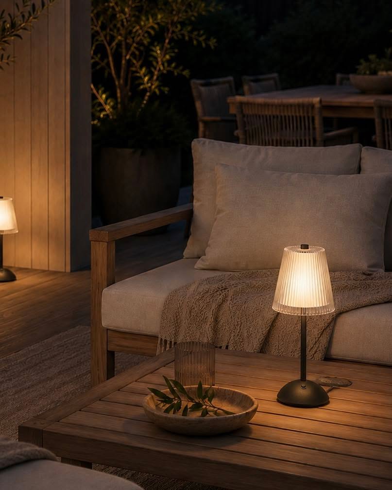 LED bordslampa BLACK - Set med 2 lampor