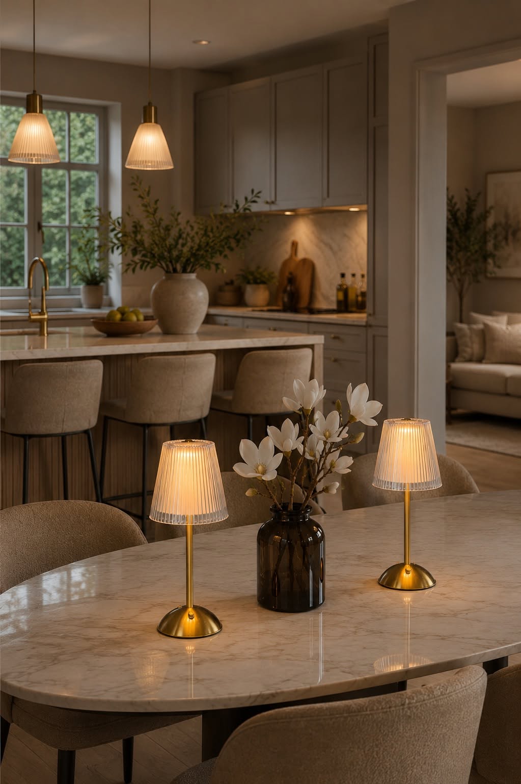 LED bordslampa GOLD - Set med 2 lampor