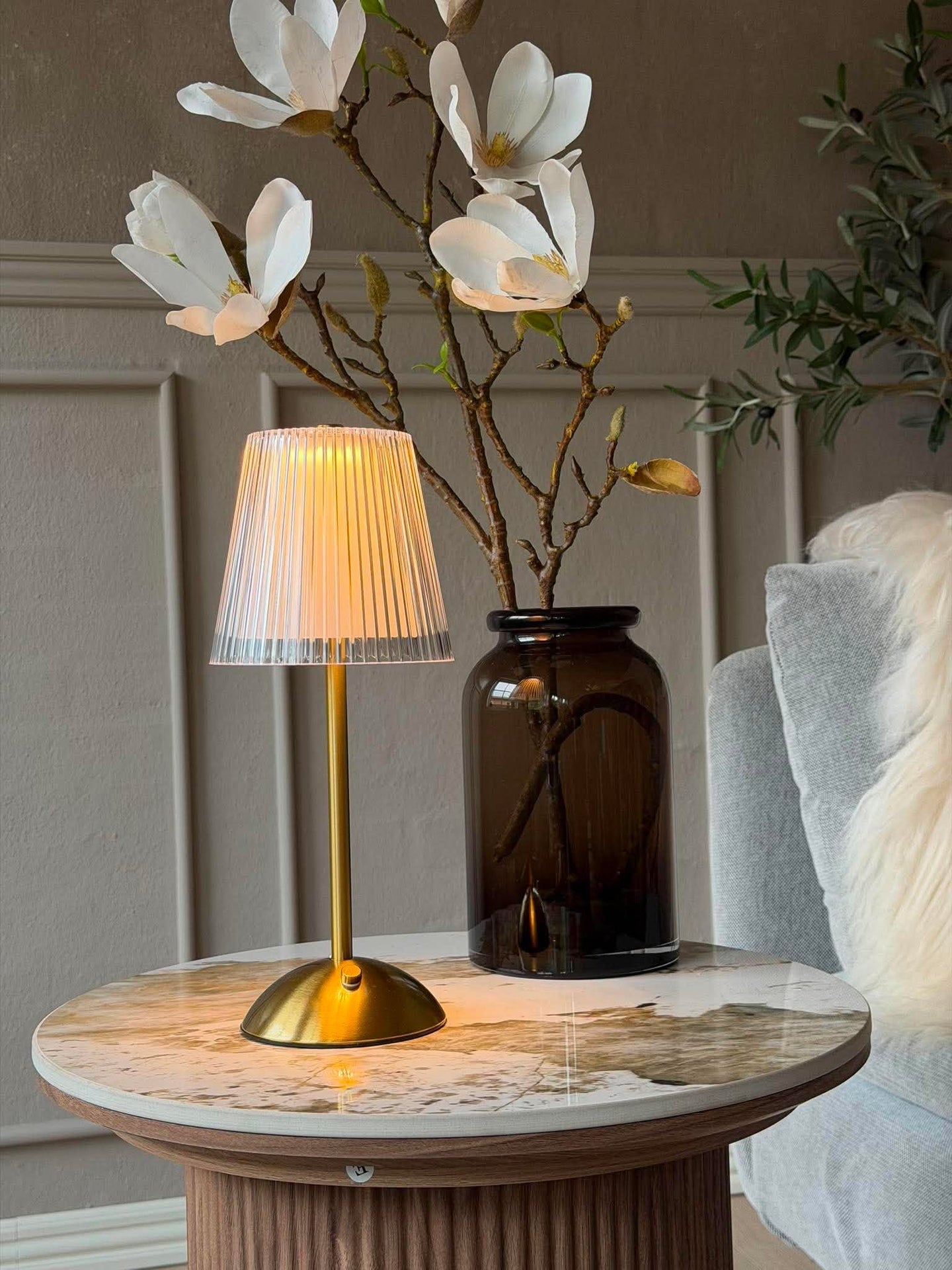 LED bordslampa GOLD - Set med 2 lampor
