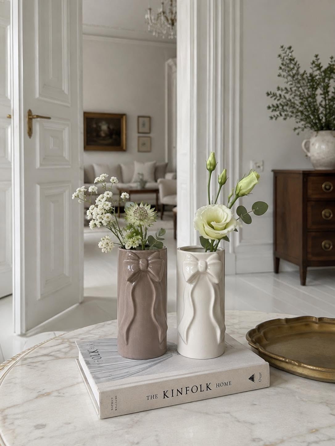 Vas med rosett - Old rose