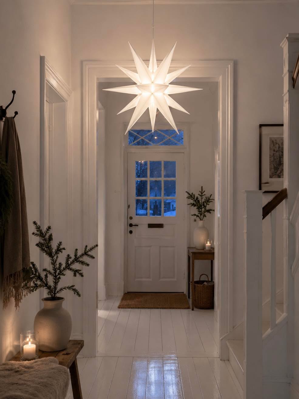Stjärna med LED-ljus - flera storlekar