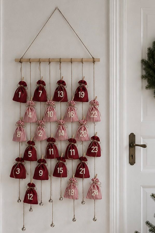 Julkalender med upphängning