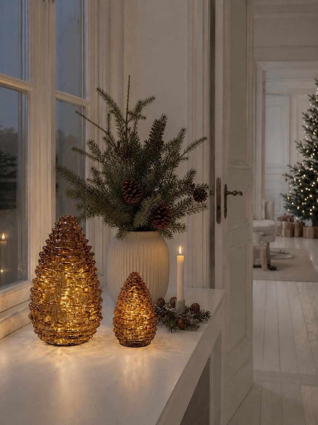 Kotte med led ljus - flera storlekar