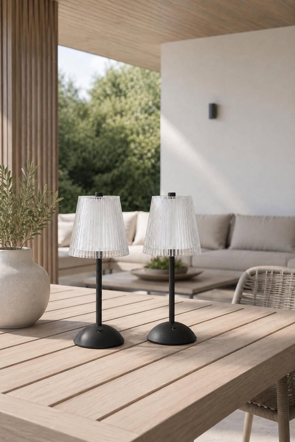 LED bordslampa BLACK - Set med 2 lampor