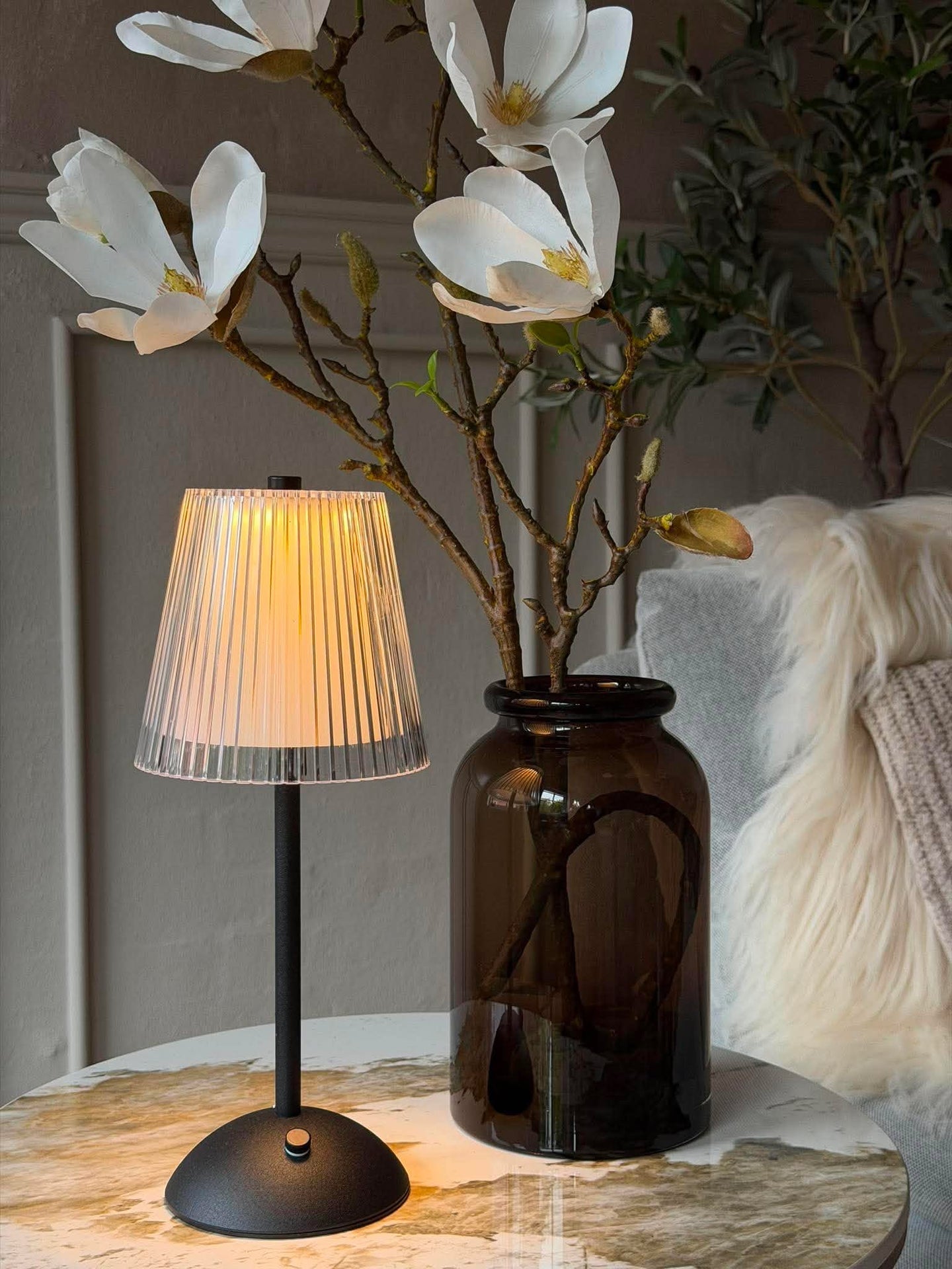 LED bordslampa BLACK - Set med 2 lampor
