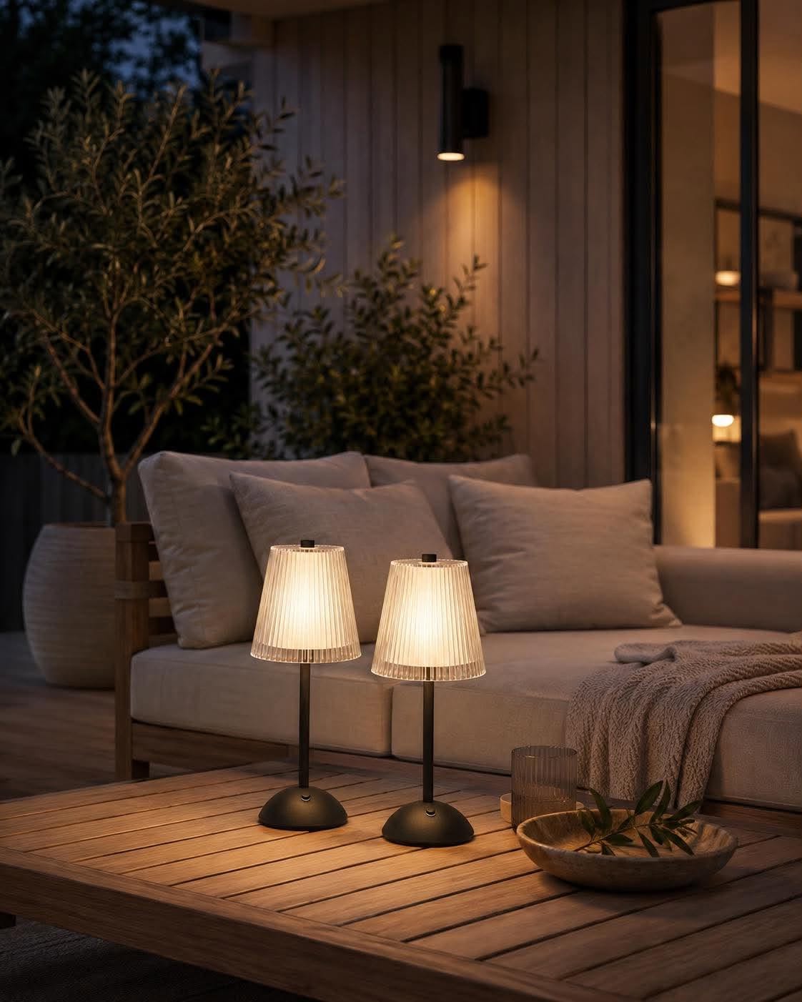 LED bordslampa BLACK - Set med 2 lampor