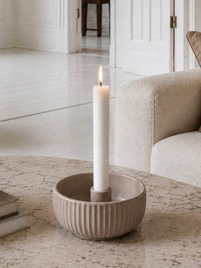 Ljusstake för kronljus - Taupe