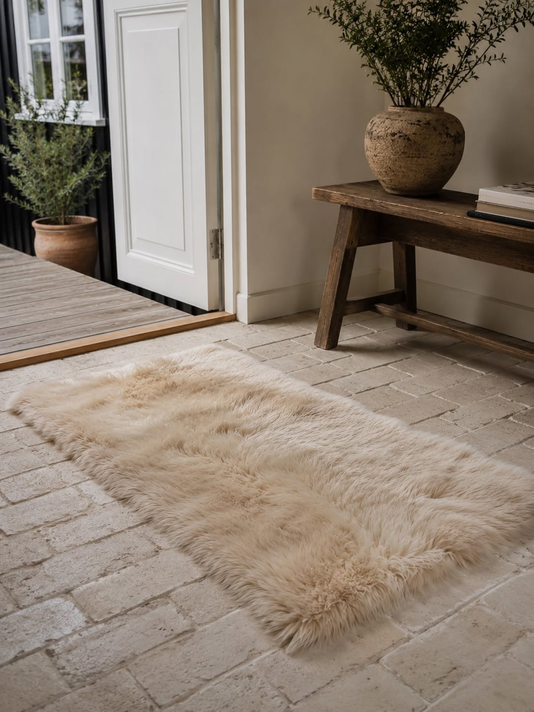 Fårskinnsmatta 70x140 - Linen