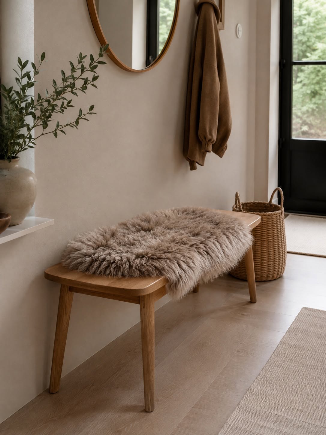 Lammskinn Taupe - 85x55cm
