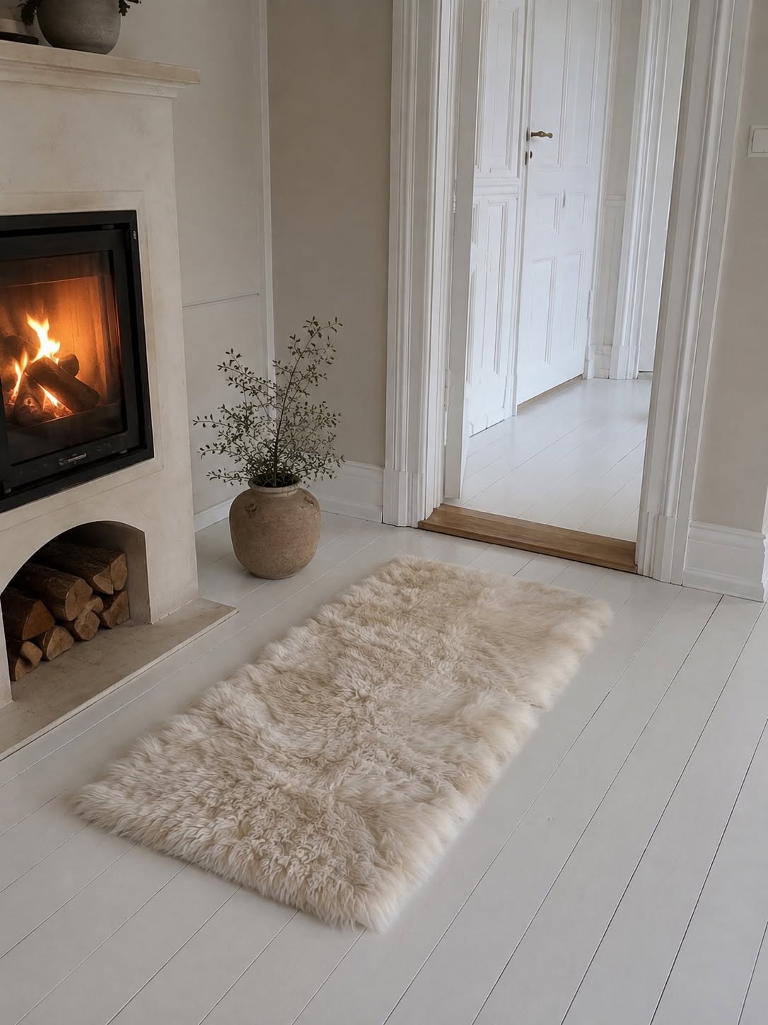 Fårskinnsmatta 70x140 - Linen