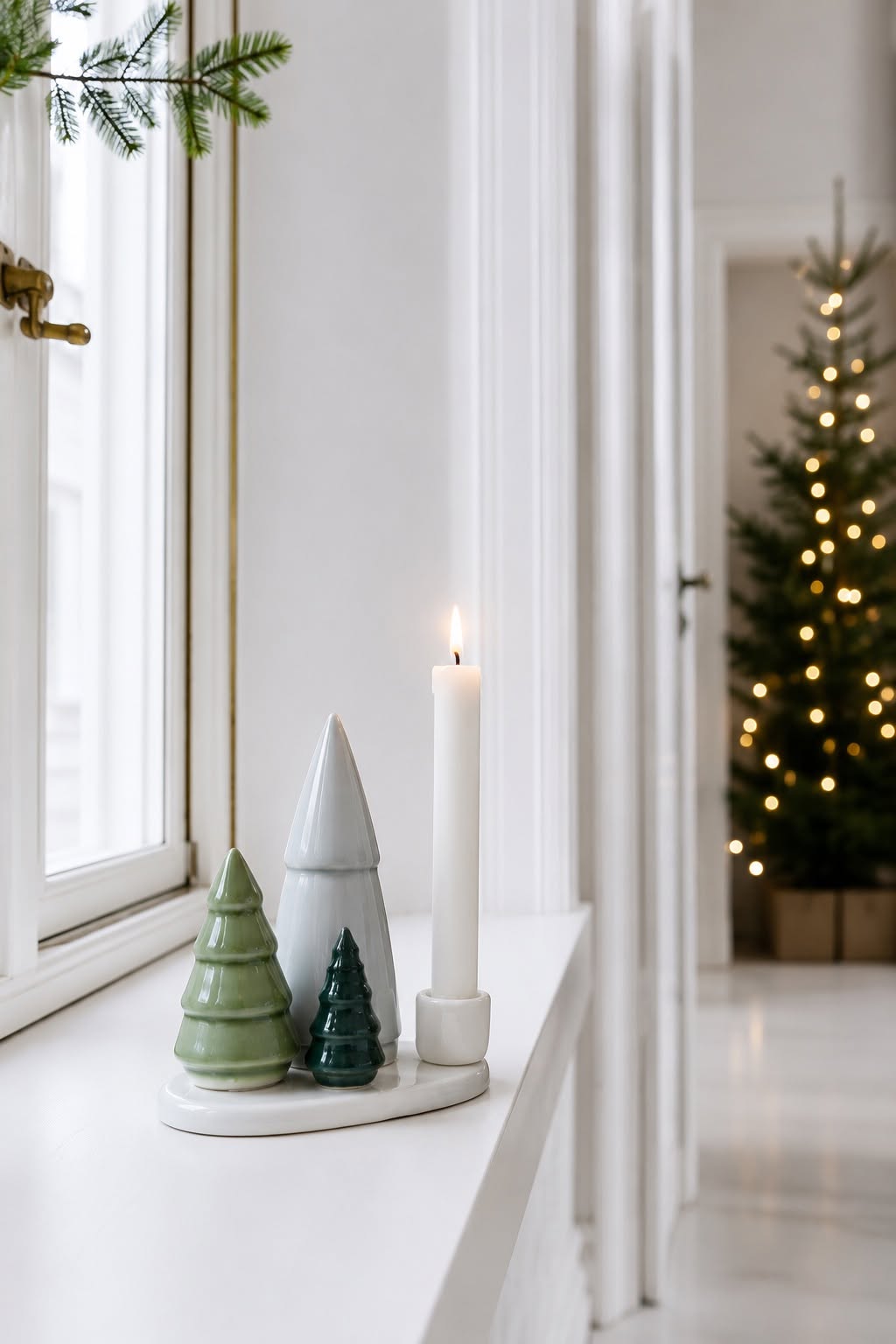 Ljusstake till kronljus - White