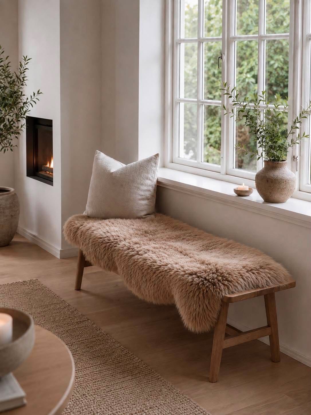 Lammskinn – Taupe 140cm