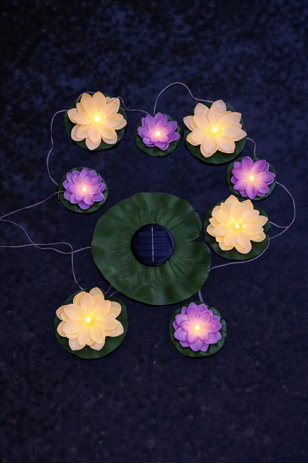 Lotuskedja med Solar - 8 blommor
