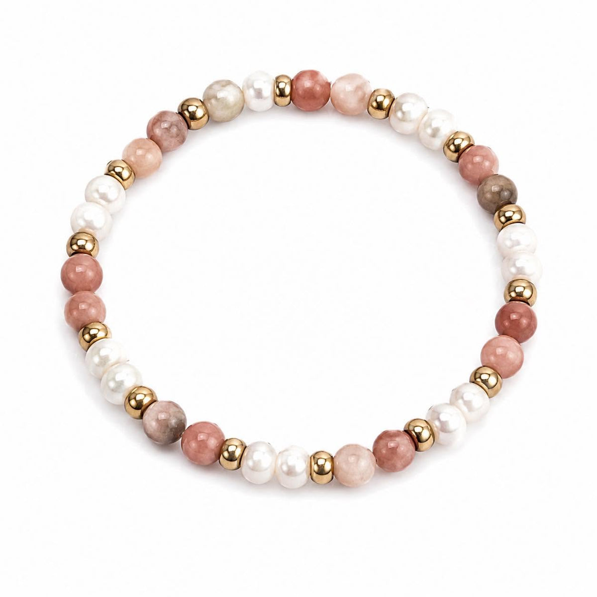 Armband Asta - Natursten guldbelagd
