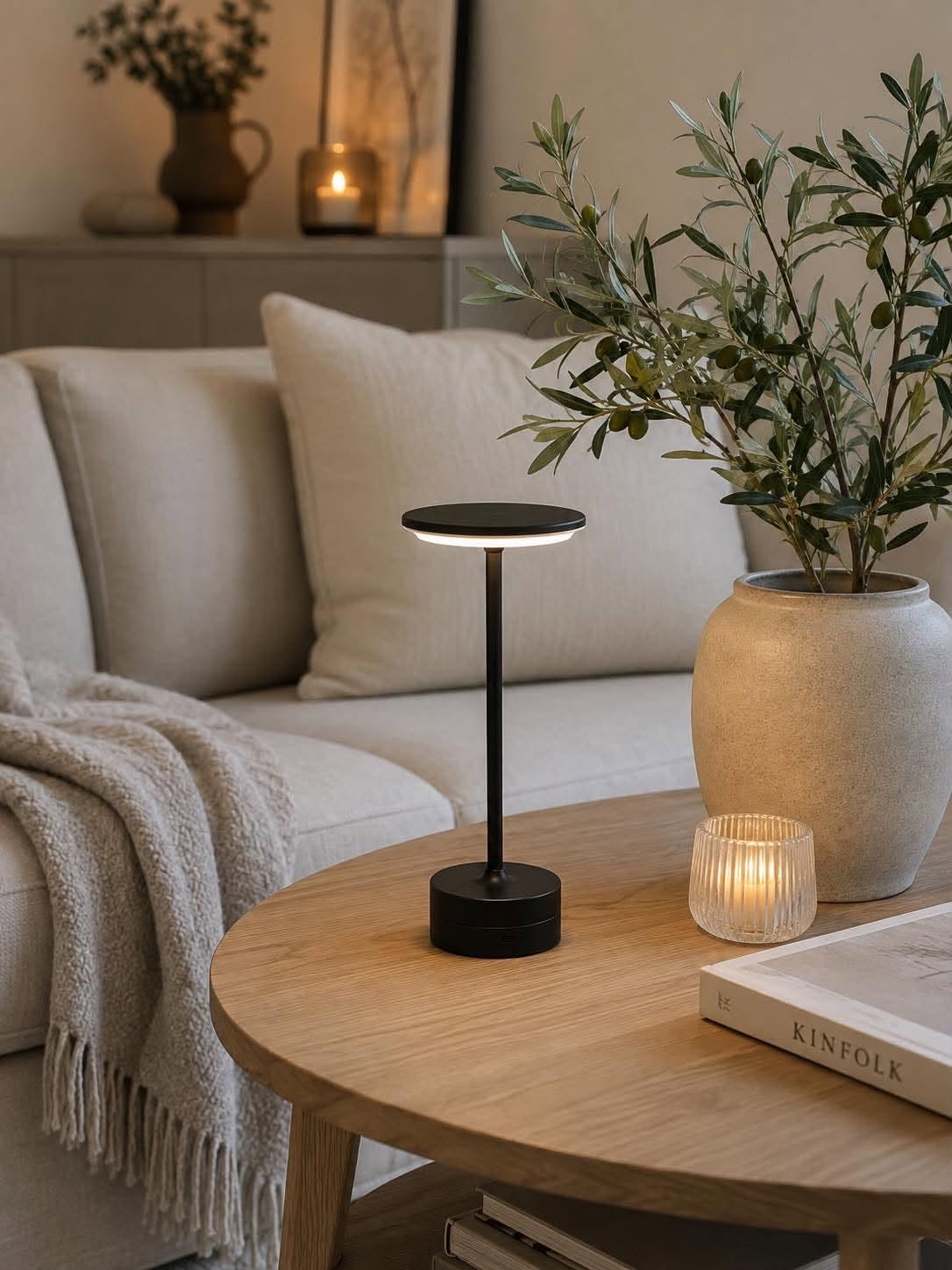 LED Bordlampa uppladdningsbar – Lux Black