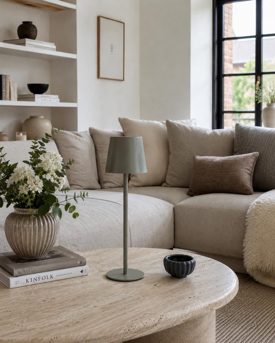 Laddningsbar lampa - Taupe smooth