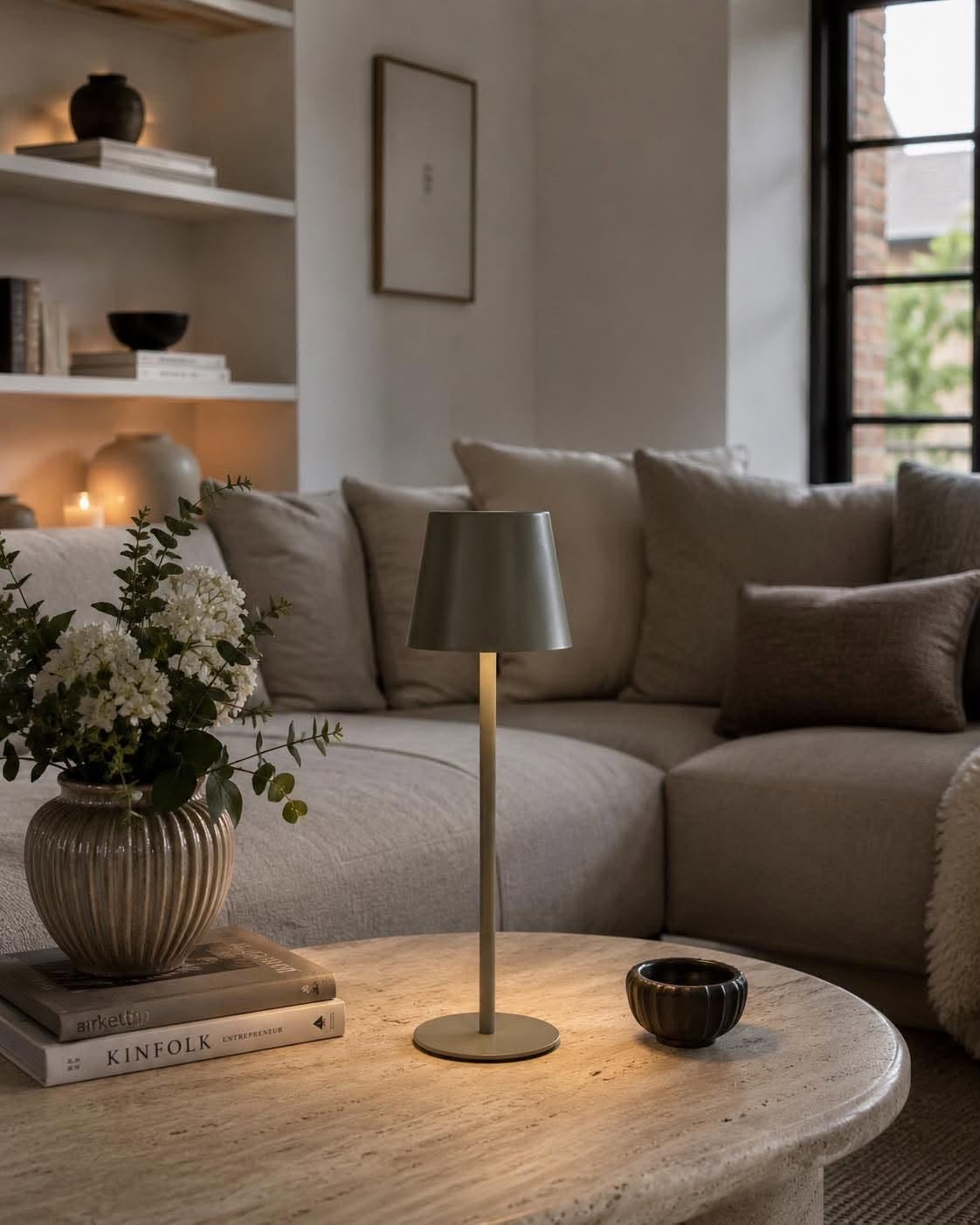 Laddningsbar lampa - Taupe smooth