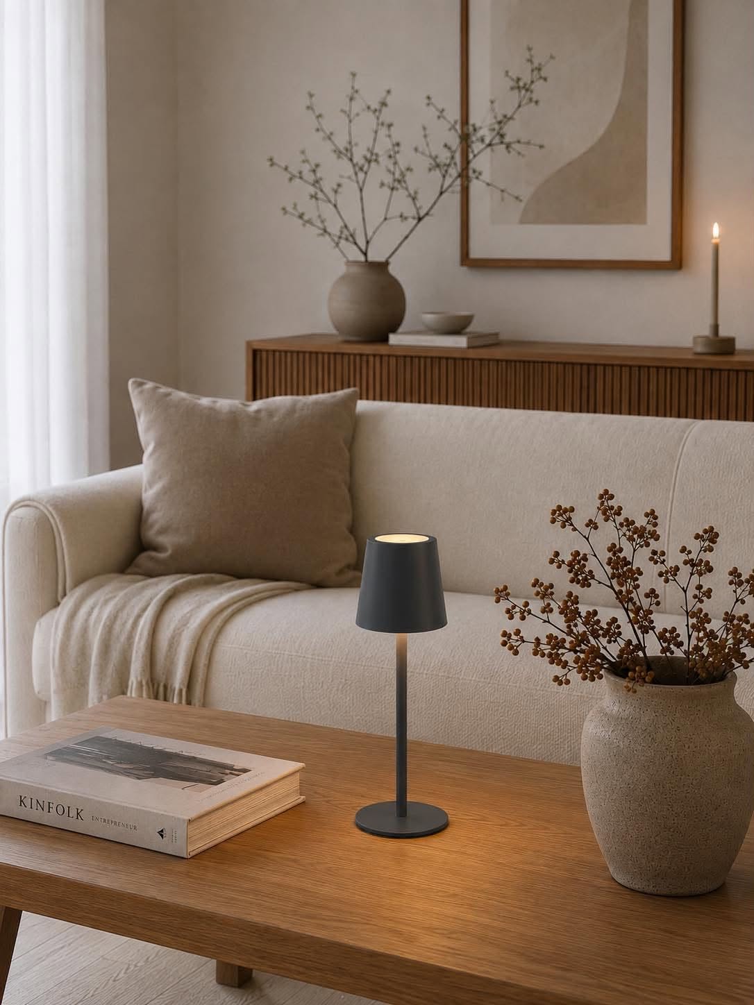 Laddningsbar lampa - Grey