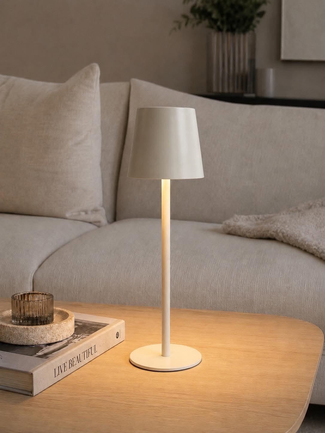 Laddningsbar lampa - Cream