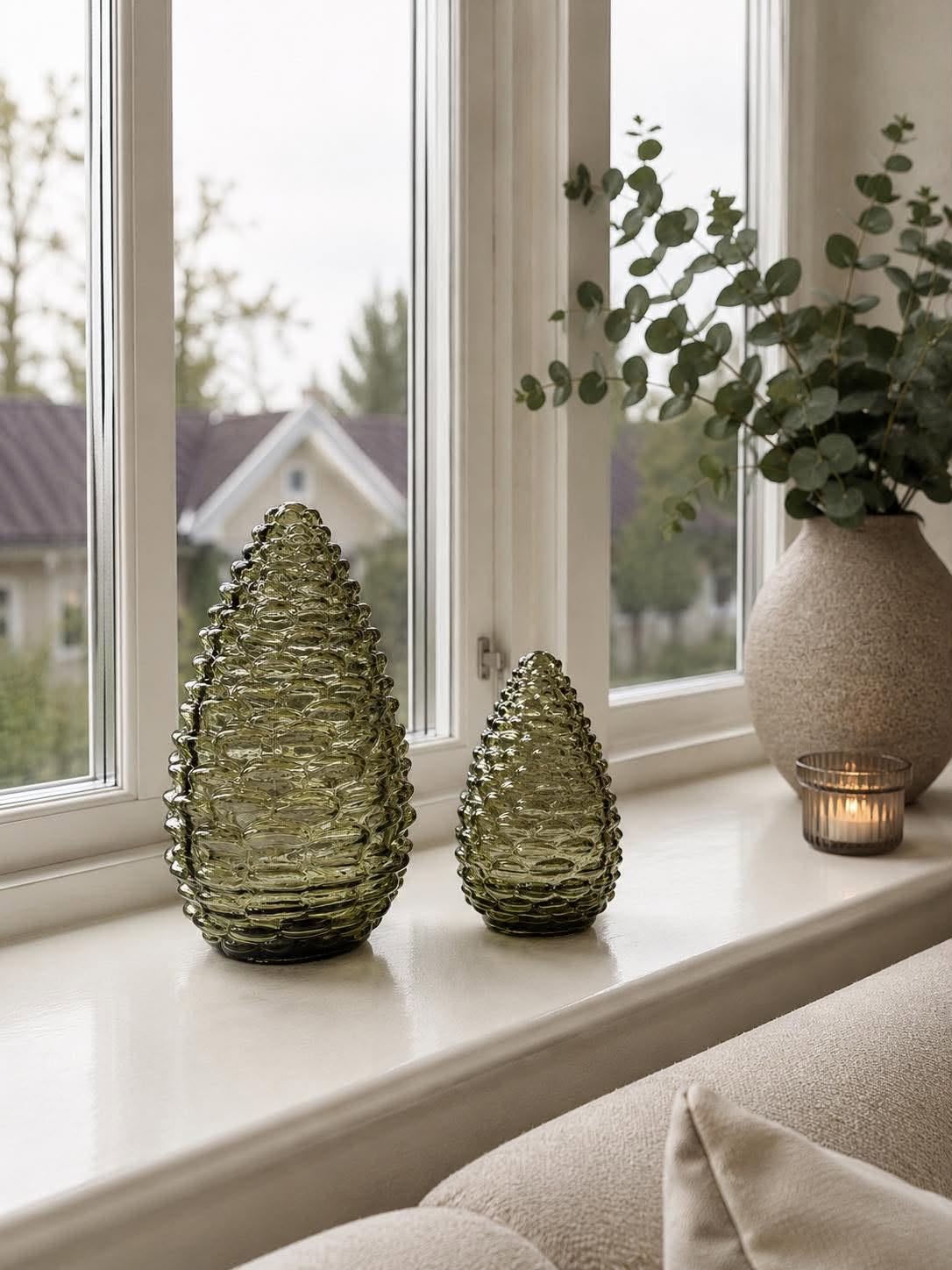 Kotte med led ljus - Grön