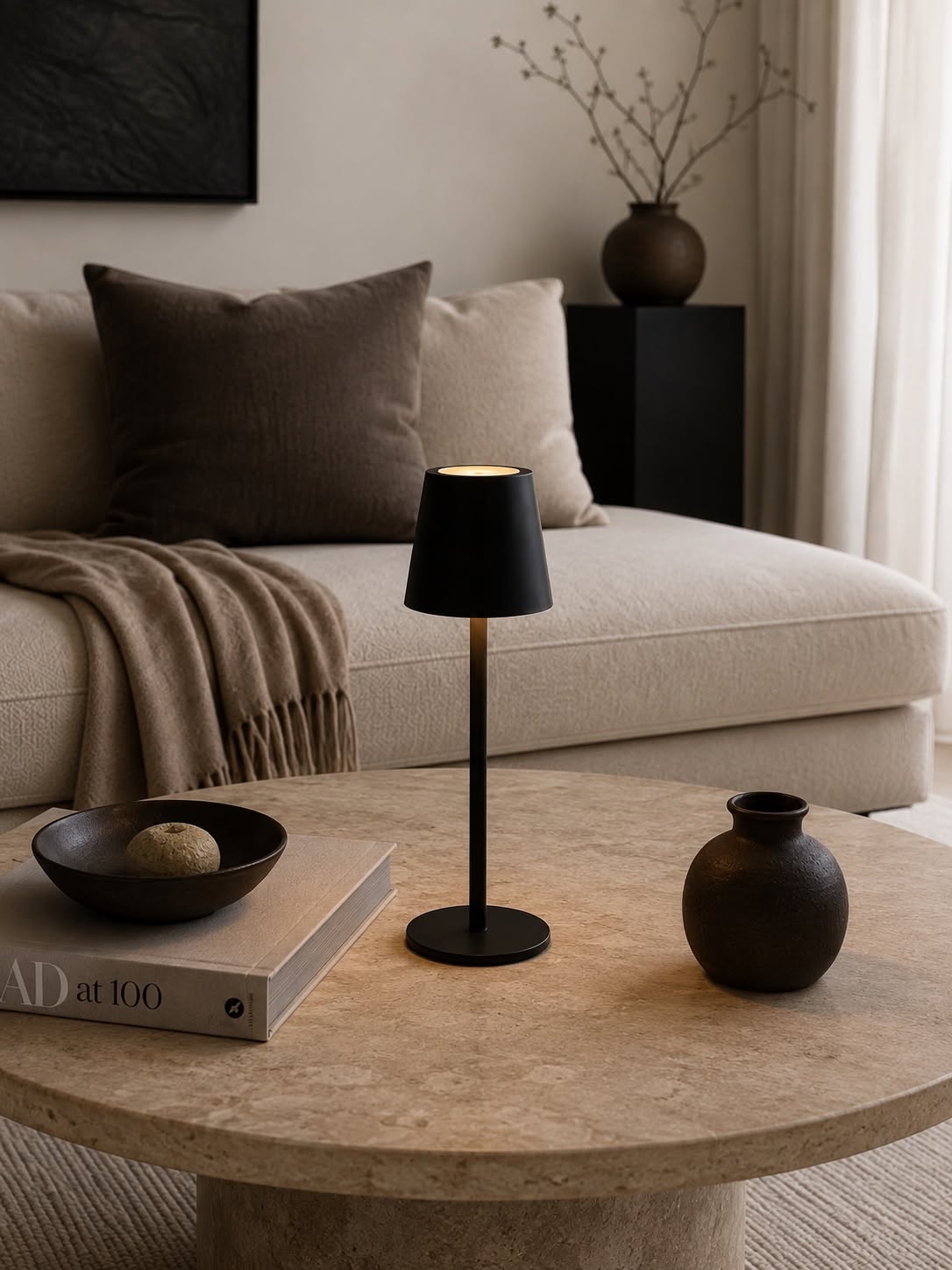 Uppladdningsbar lampa - Black