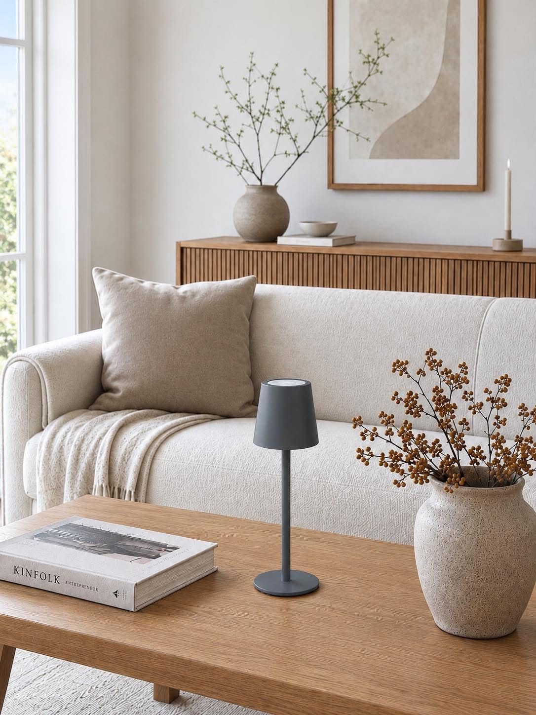 Laddningsbar lampa - Grey