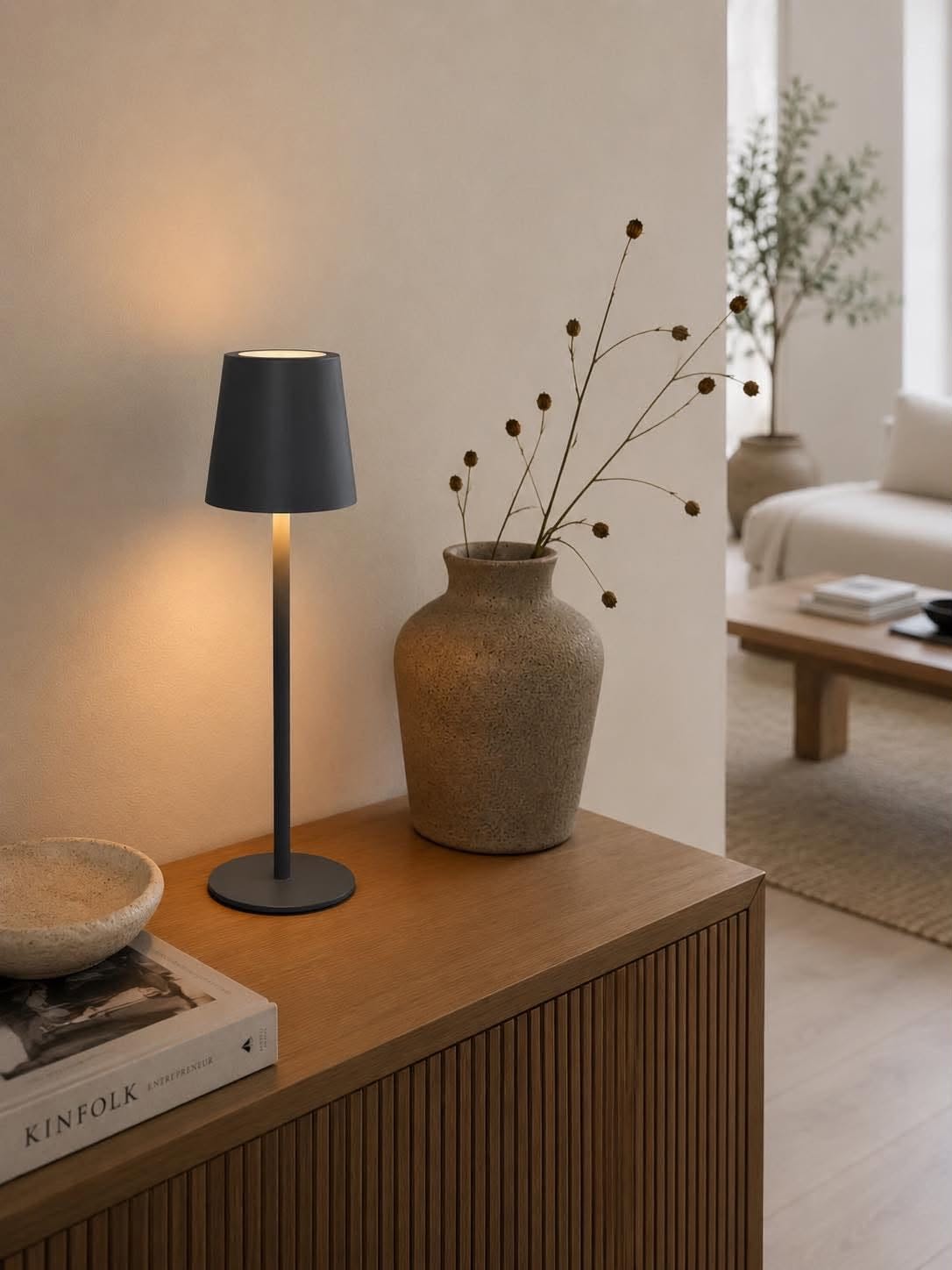 Laddningsbar lampa - Grey
