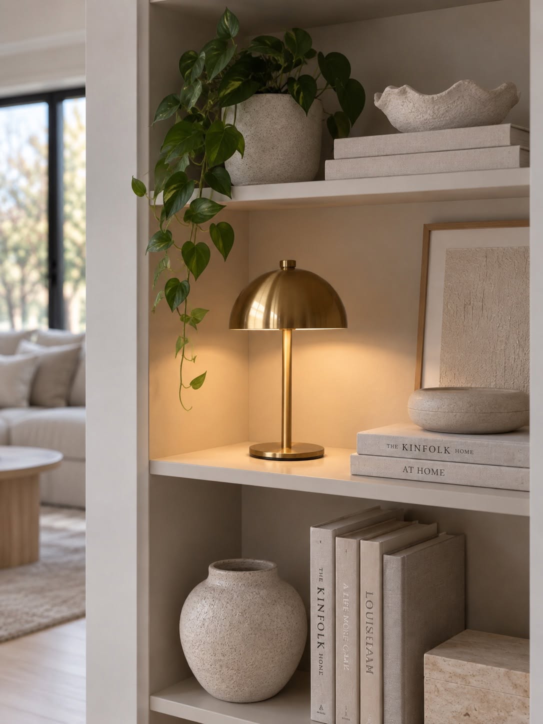 LED Bordlampe genopladelig – Gold