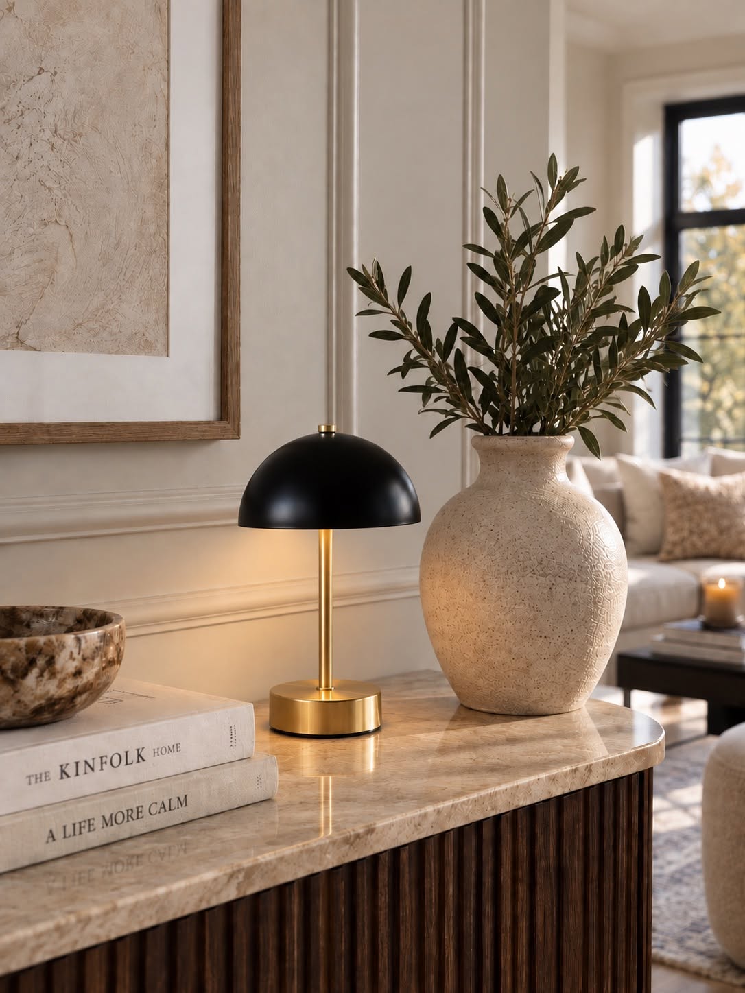 Bordlampa Black / Golden - flera storlekar