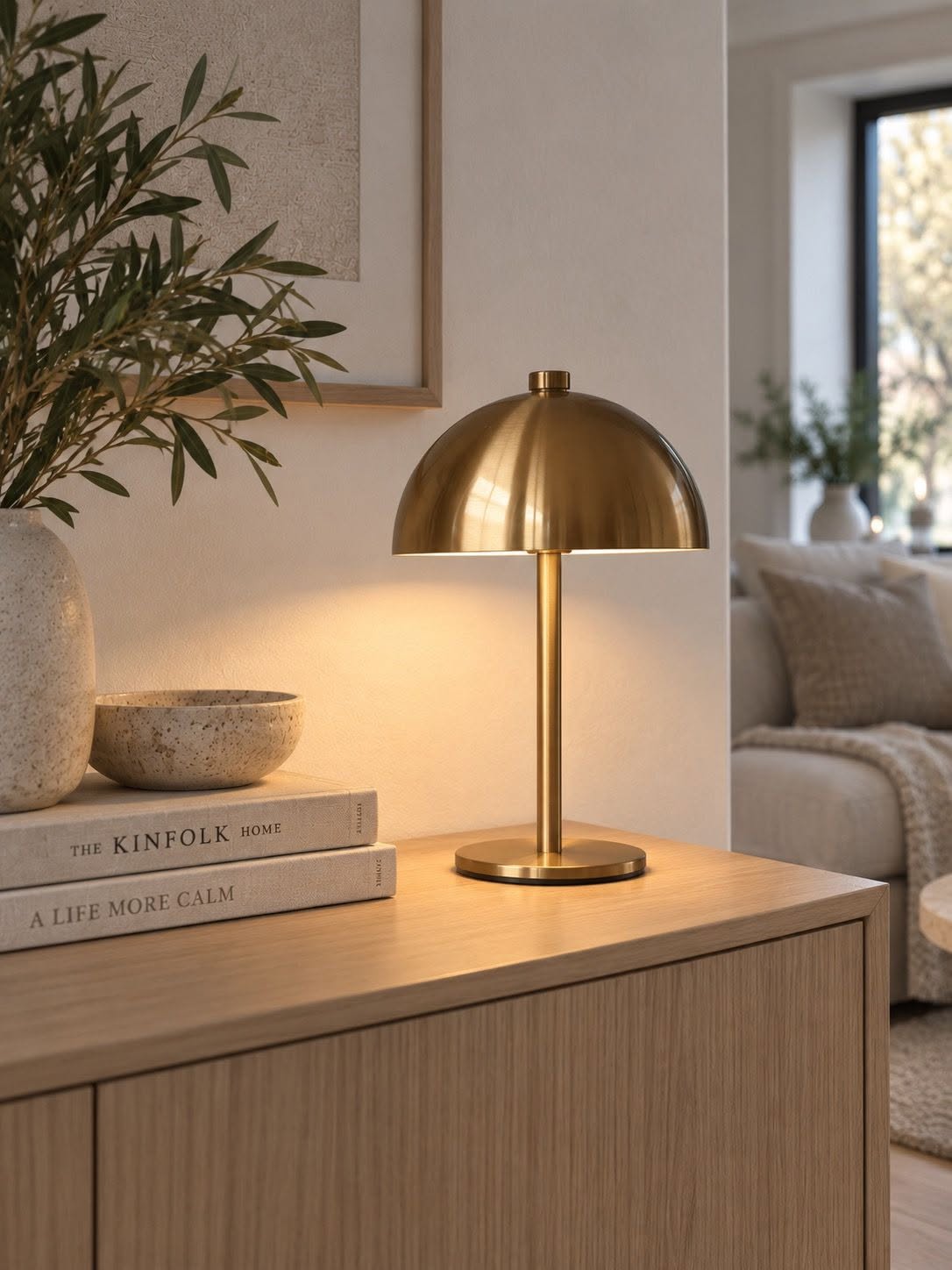LED Bordlampe genopladelig – Gold