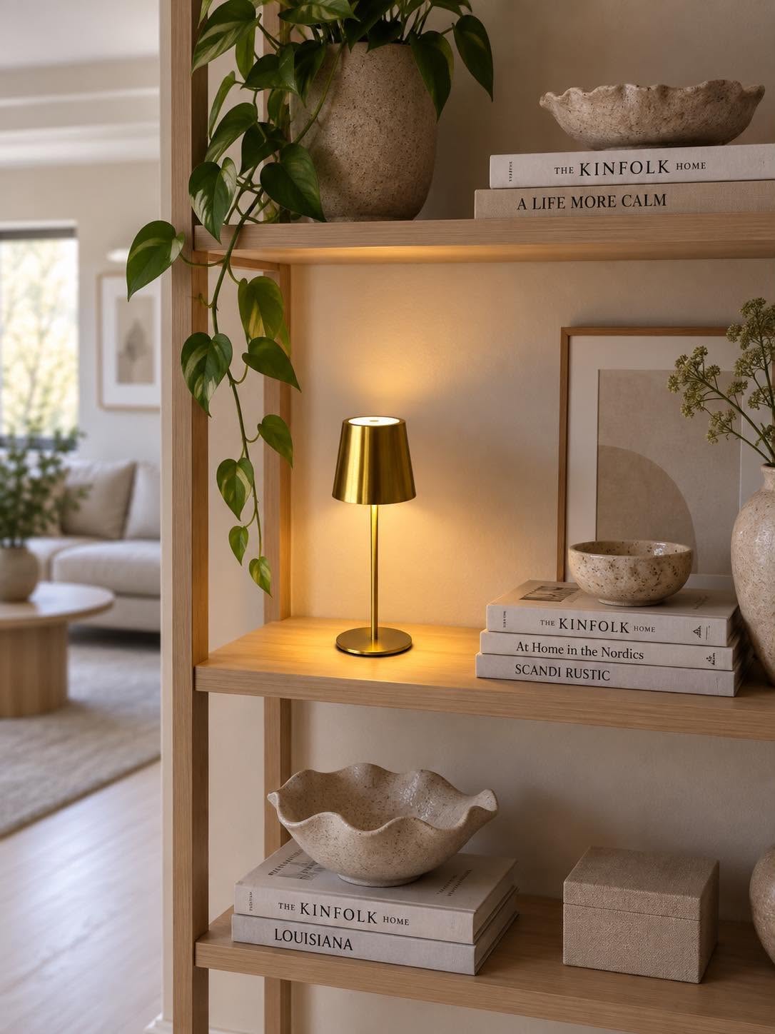 Mini LED Bordslampa uppladdningsbar – gold 24 cm