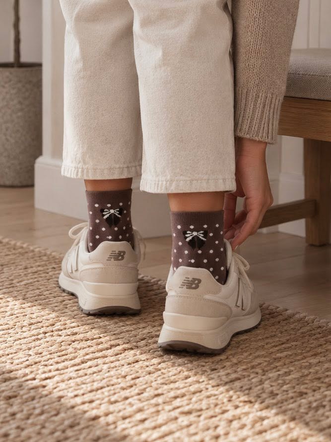 Strumpor dots och rosett - 37-41