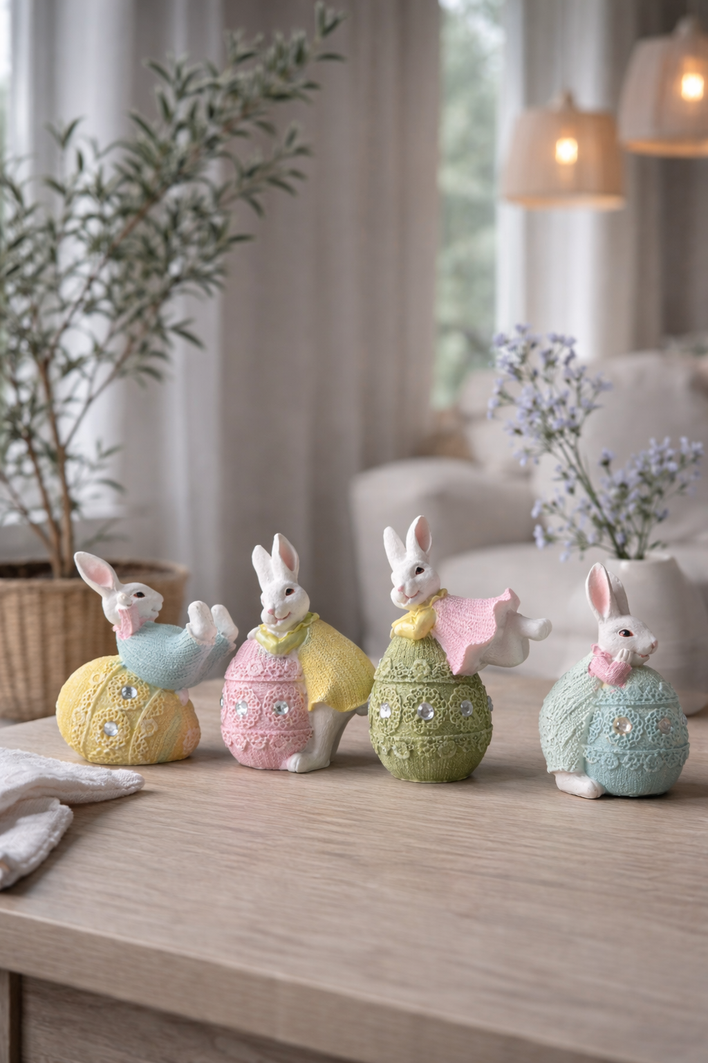 Påskhare med Ägg - MIX – flerfärgad polyester – VIAMAJA.SE