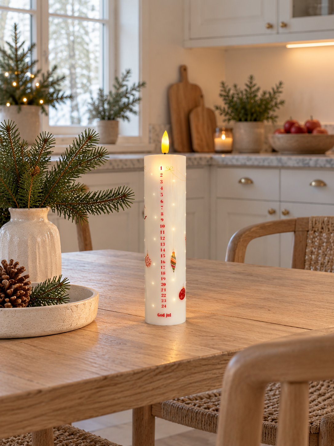 Kalenderljus TWINKLE med fjärrkontroll