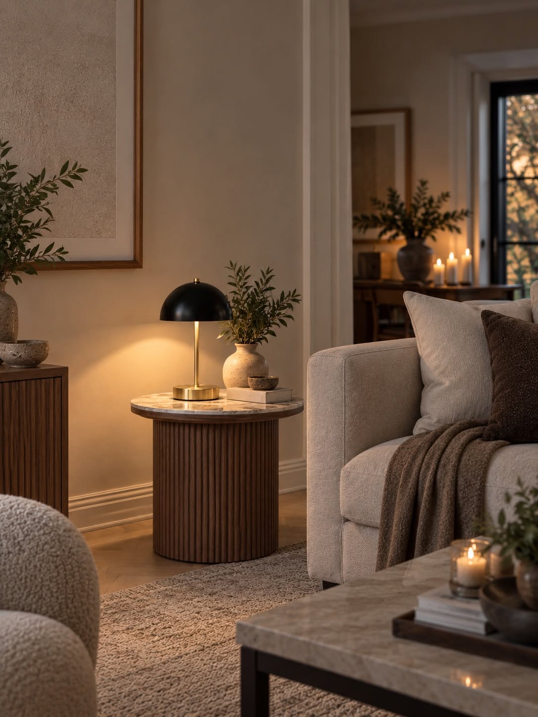 Bordlampa Black / Golden - flera storlekar