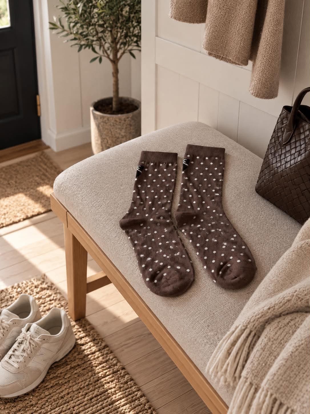 Strumpor dots och rosett - 37-41