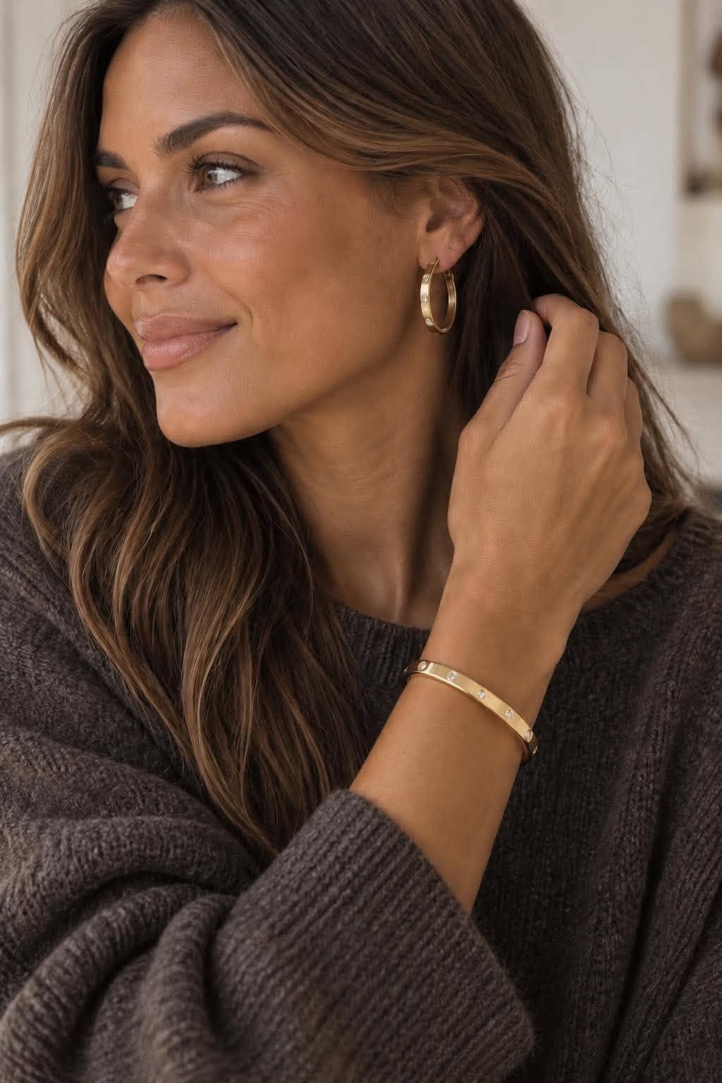 Mindy set m. armband och örhängen - förgyllt