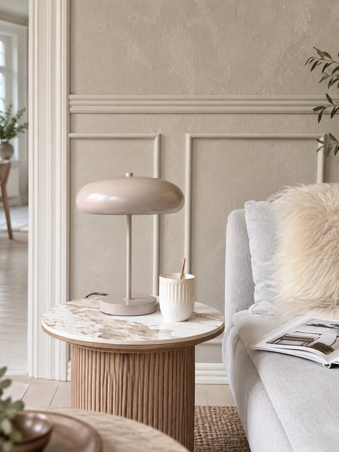Bordlampe Taupe