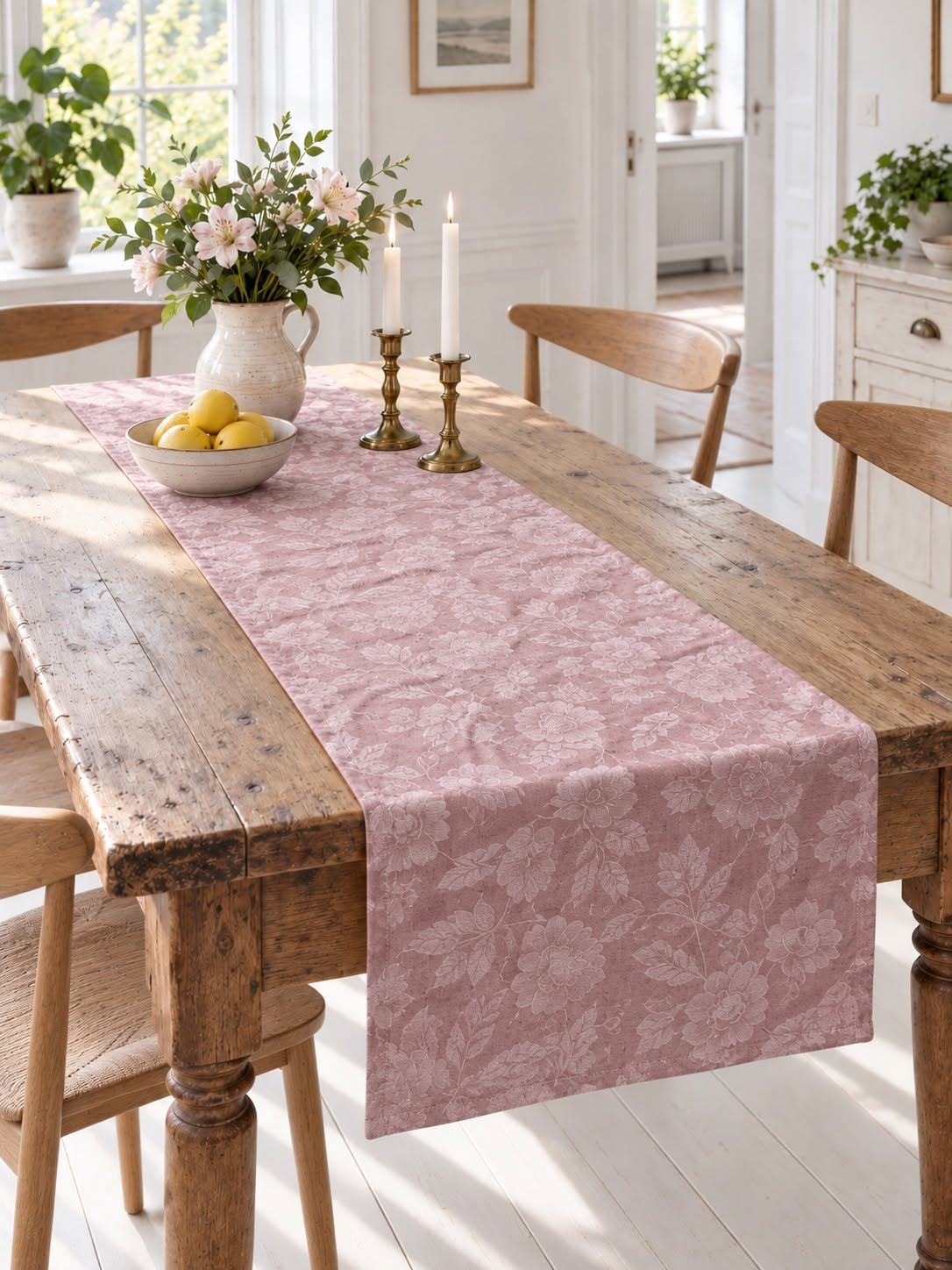 Bordløber JACQUARD Rosa