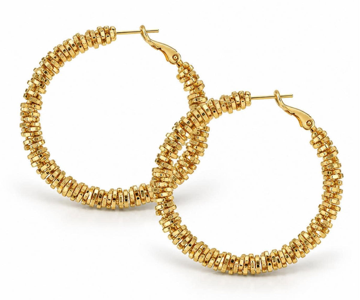 Örhängen INA Hoops Large - 18K förgyllt