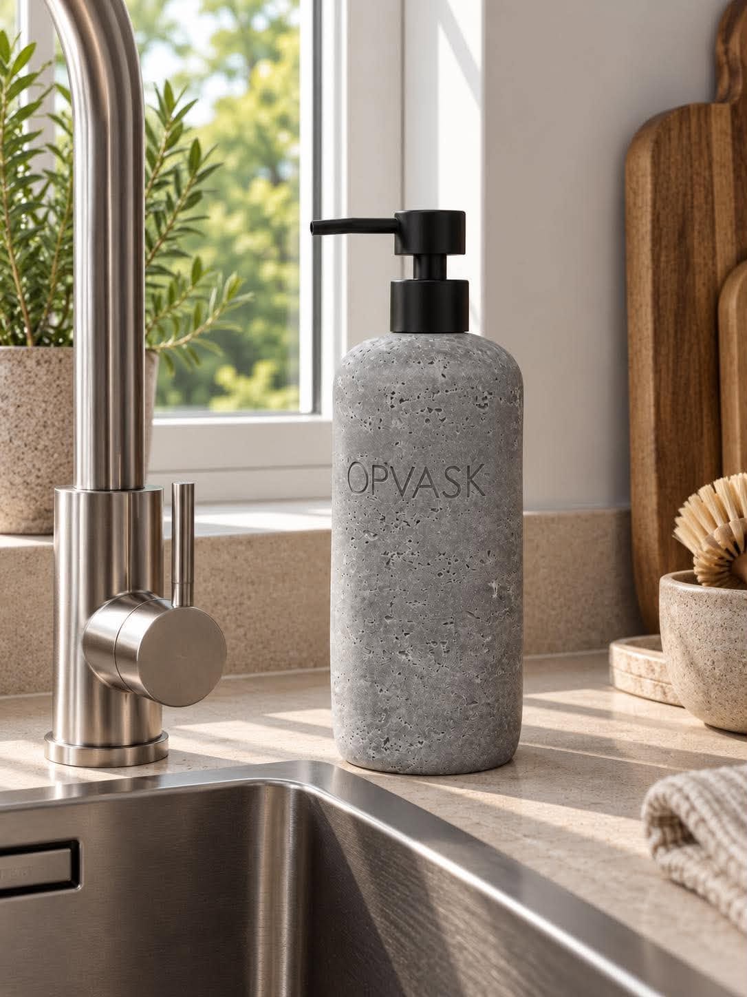 Dispenser med pumpe - Grå opvask