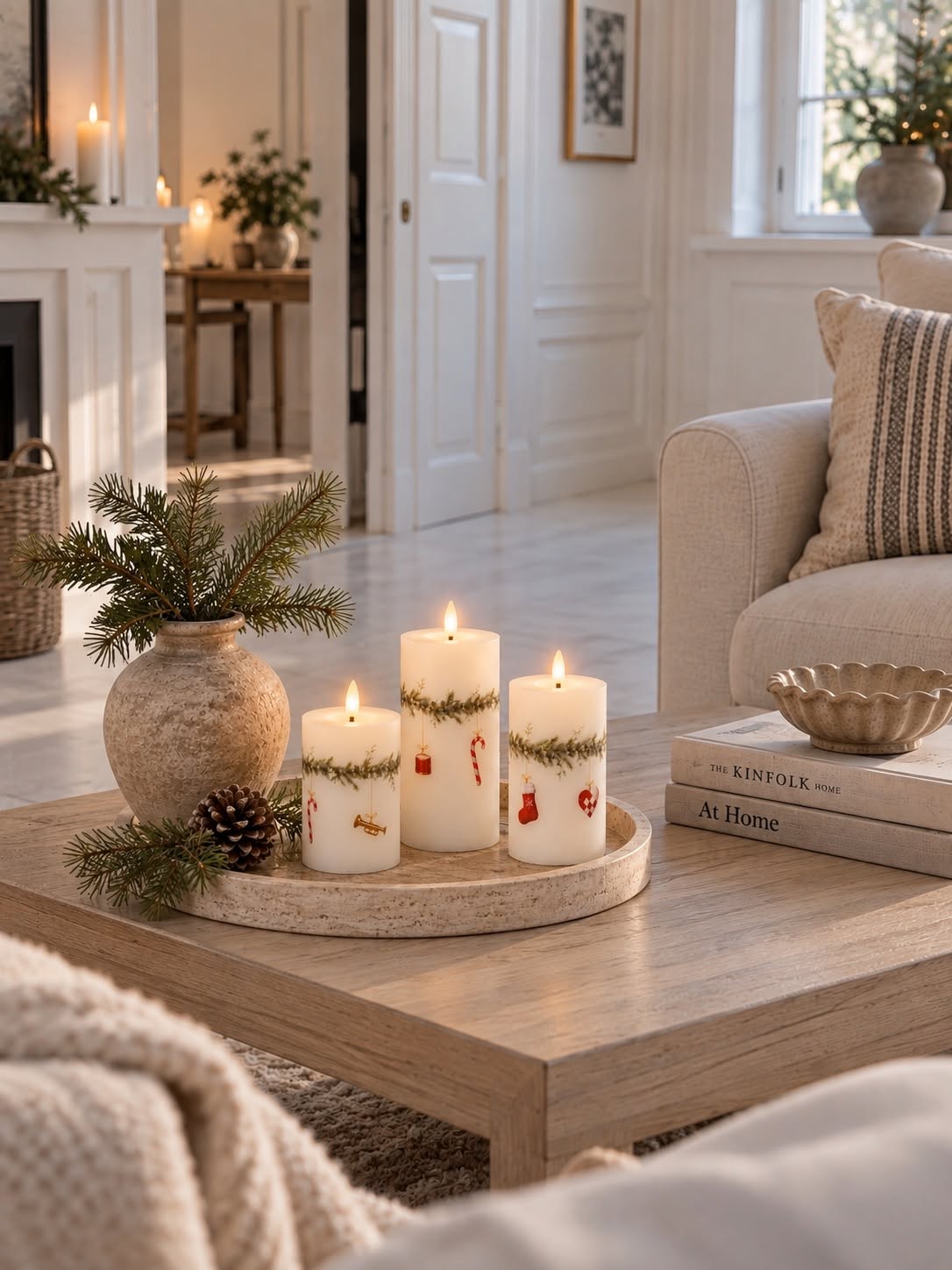LED Blockljus Jul - Set om 3 st