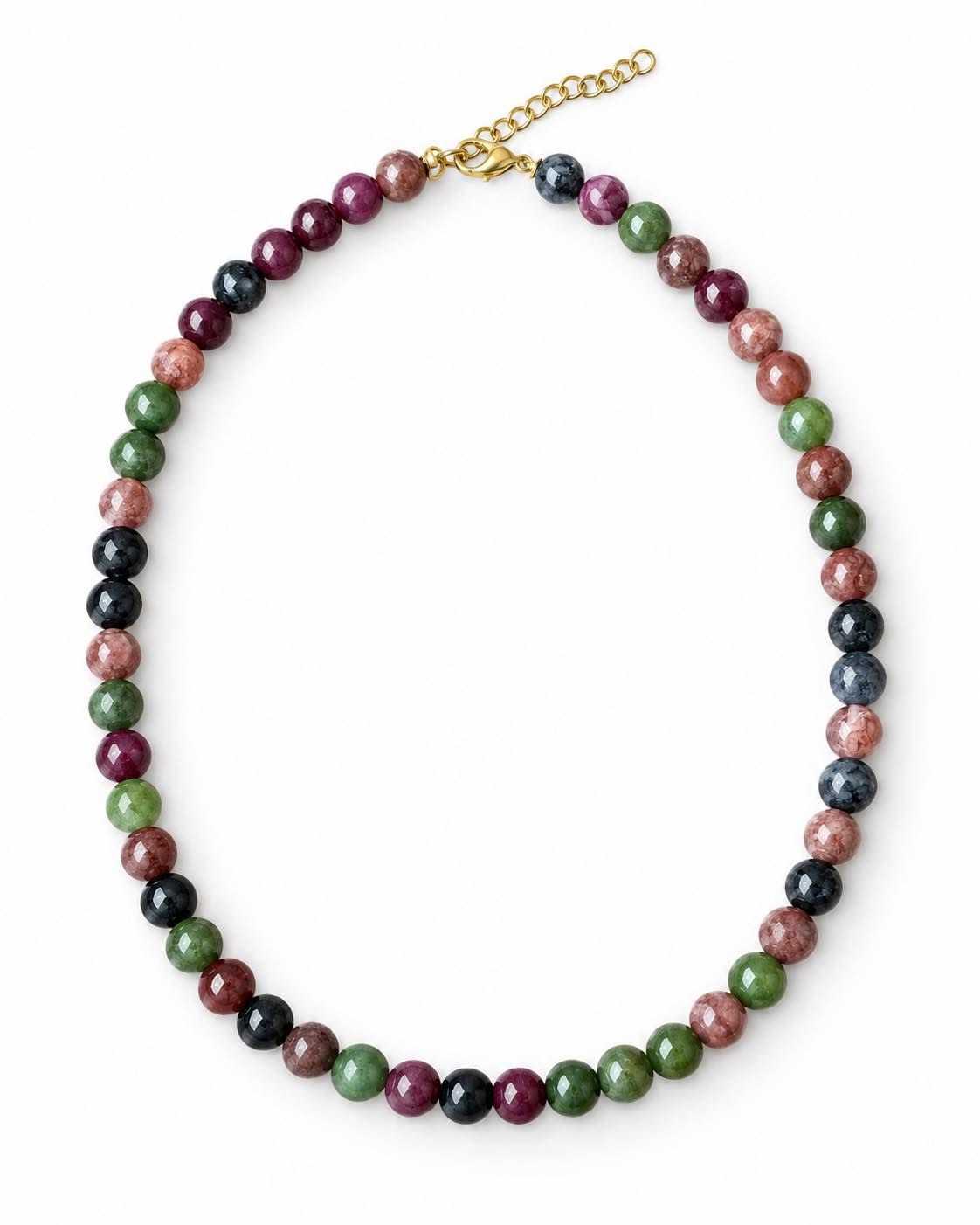 Halsband Mary Emerald/Berry Mix
