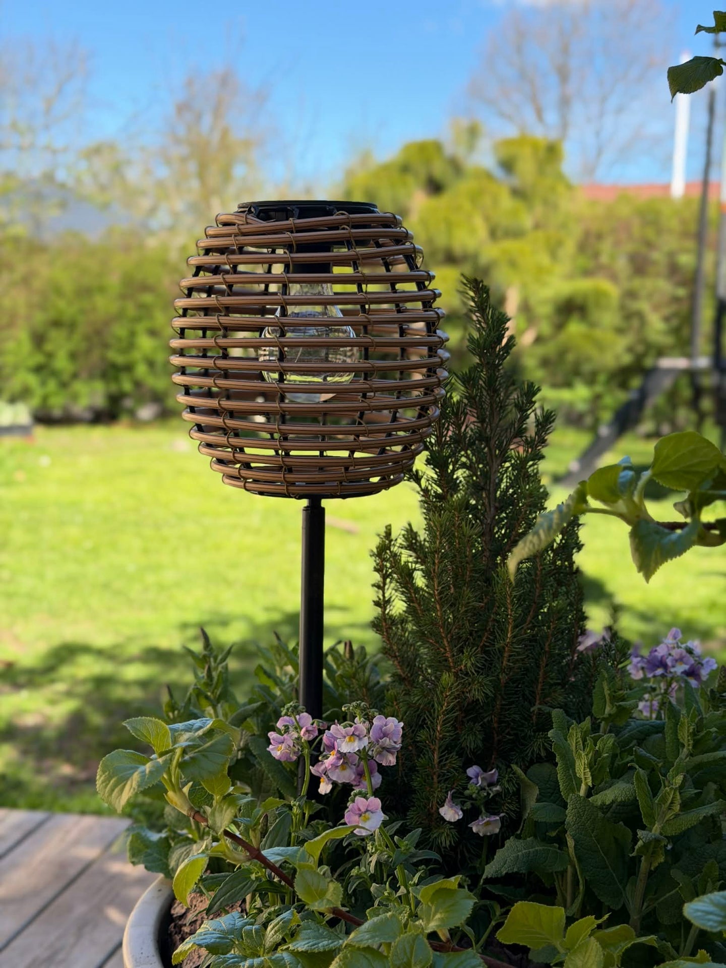 Lykta på spett 53 cm - Solar Natur