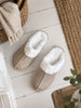 Tofflor Beige / vit